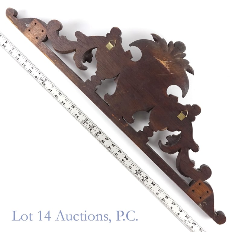 Carved Walnut Victorian Figural Cornice - 2