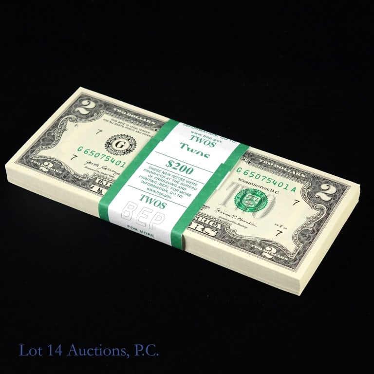 2017-A $2 Fed Reserve Notes CU Consec. S/Ns (100) (1 of 4)