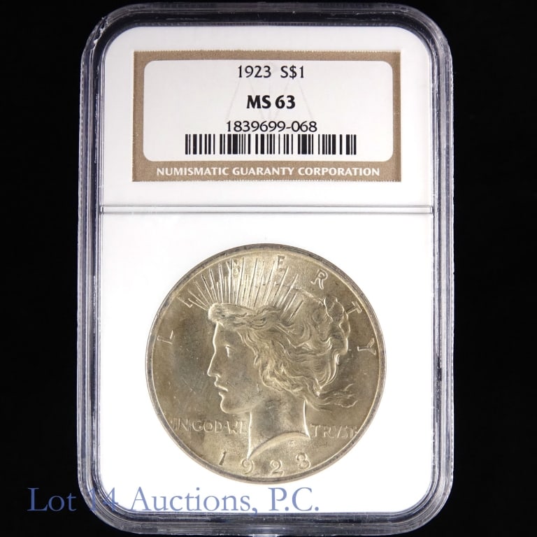 1923 (P) US Silver Peace Dollar (NGC MS63) (1 of 4)