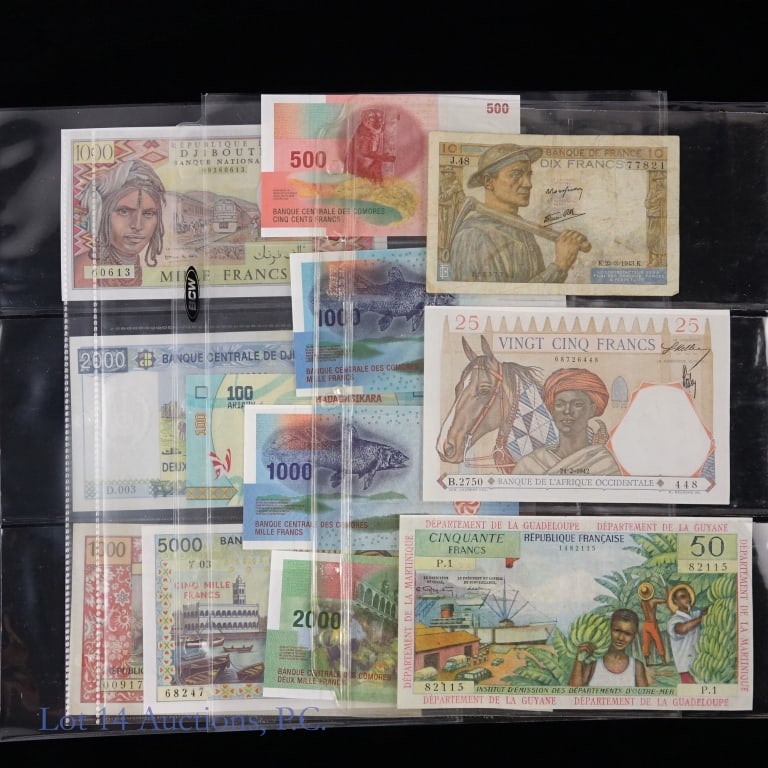 Various France Related World Currencies (12) (1 of 9)