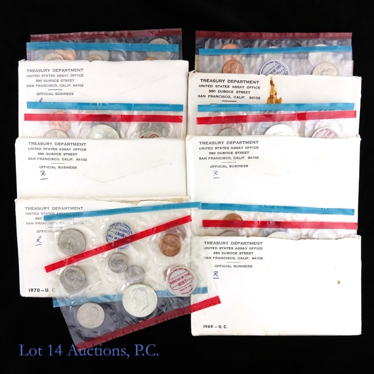 1968 - 1970 US Unc. 10-Coin Mint Sets (6) (1 of 4)