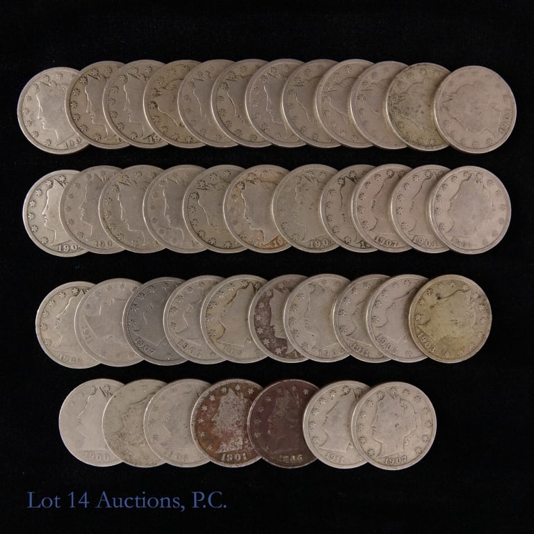US Liberty Head Nickels Roll (40) (1 of 3)