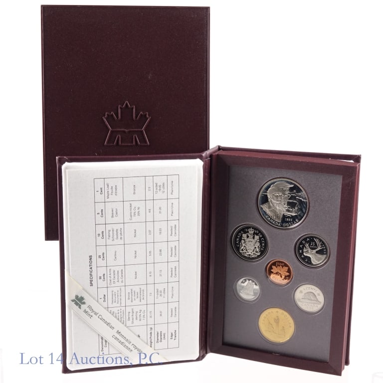 1995 Canada 7-Coin Proof Set Silver Hudson Bay $1 (1 of 3)