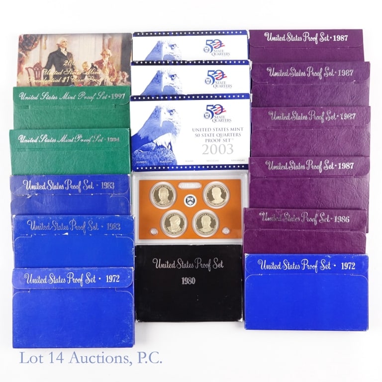 1972 - 2015 U.S. Mint Proof Coin Sets (17) (1 of 2)