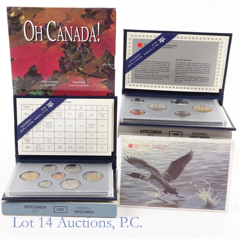 1996 - 1997 Canada Proof & Unc Coin Sets (5) (1 of 5)