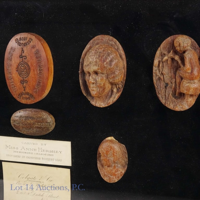 Antique Carved Soaps Shadowbox Display - 5