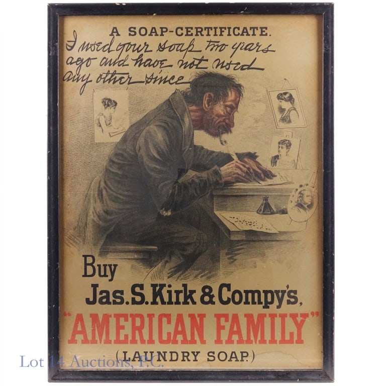 1890s Kirk & Co's American Family Soap Ad Poster (1 of 5)