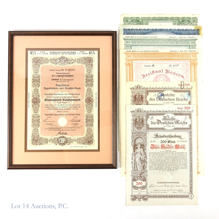 1900s German / Bavarian / Prussian Stock Cert. (7) (1 of 6)