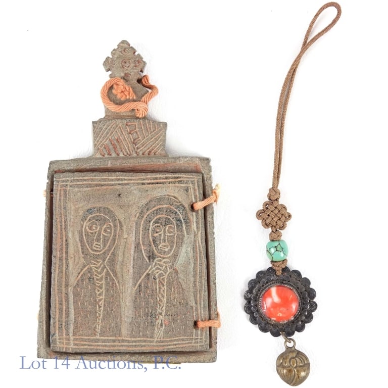 Ethiopian Coptic Stone Icon, Buddhist Charm (1 of 7)