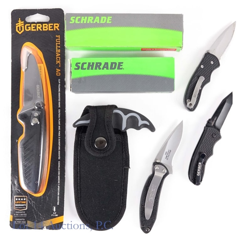 Folding Pocket Knives Gerber, Kershaw, Schrade (7) (1 of 6)