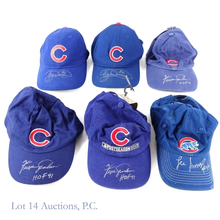 Cubs Signed Baseball Caps (6) - 2