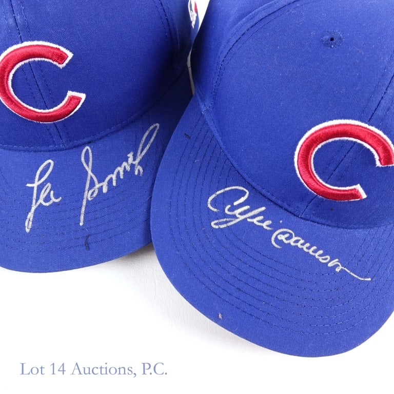 5 Chicago Cubs Signed Baseball Caps - 4