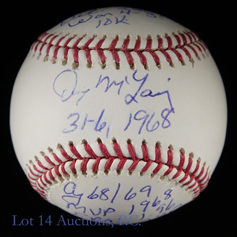 Denny McLain Multi Inscribed Baseball (PSA) - 2