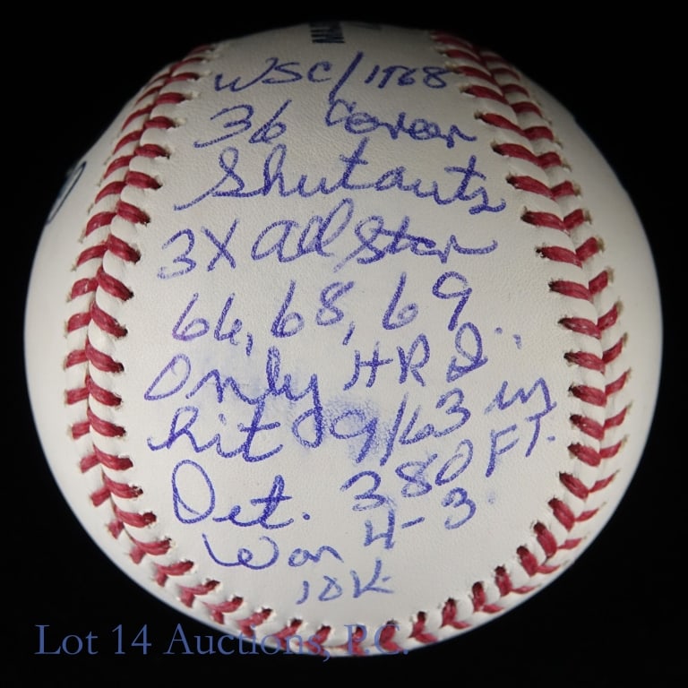 Denny McLain Multi Inscribed Baseball (PSA) - 3