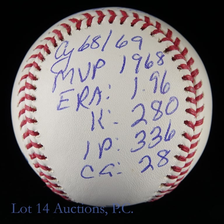 Denny McLain Multi Inscribed Baseball (PSA) - 4