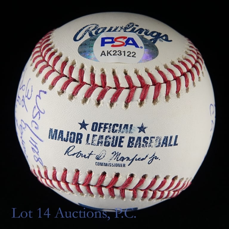 Denny McLain Multi Inscribed Baseball (PSA) - 5