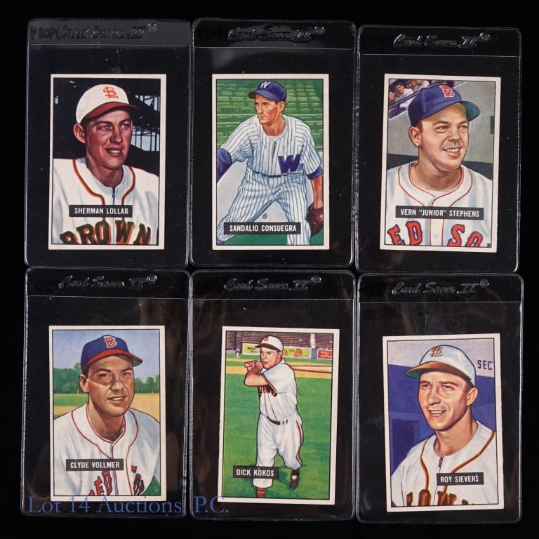 1951 Bowman Baseball Cards (6) (1 of 12)