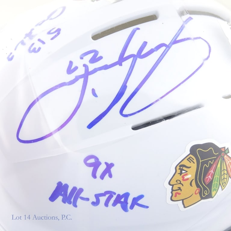 Chicago Blackhawks Signed Mini Helmets (8) - 7