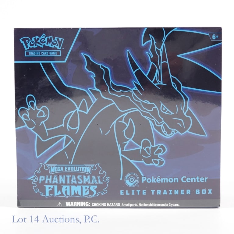 Phantasmal Flames Pokemon Center ETB: Mega Evolution: Phantasmal Flames Pokemon Center Elite Trainer Box. Includes: 11 Mega Evolution - Phantasmal Flames booster packs, 1 Charcadet foil promo with pokemon center stamp, 1 Charcadet full