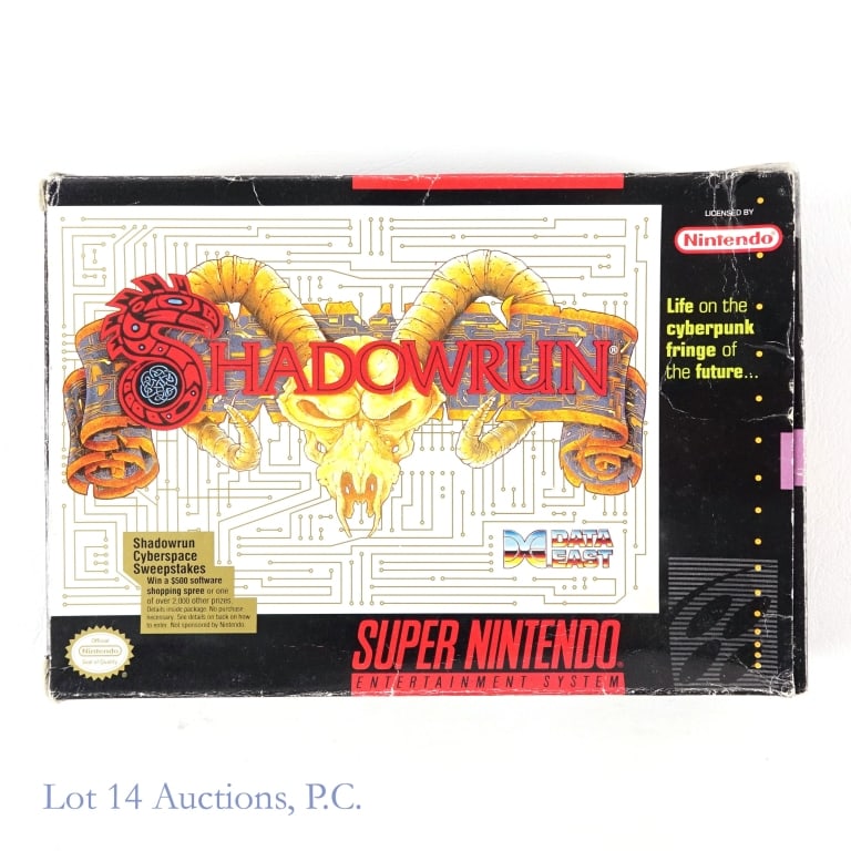 Super Nintendo Shadowrun Game With Box - 2