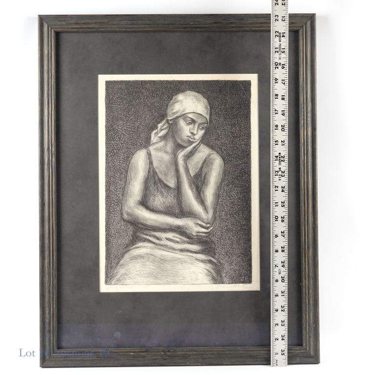 Julius Bloch "Young Widow" Print Signed - 8