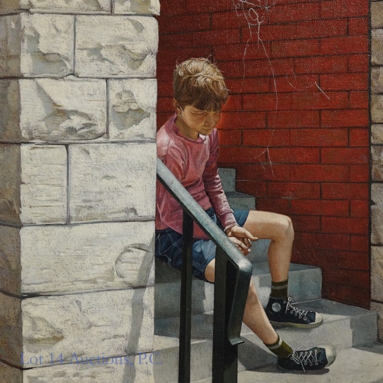 "Boy on Front Steps" by Herbert Davidson - 5