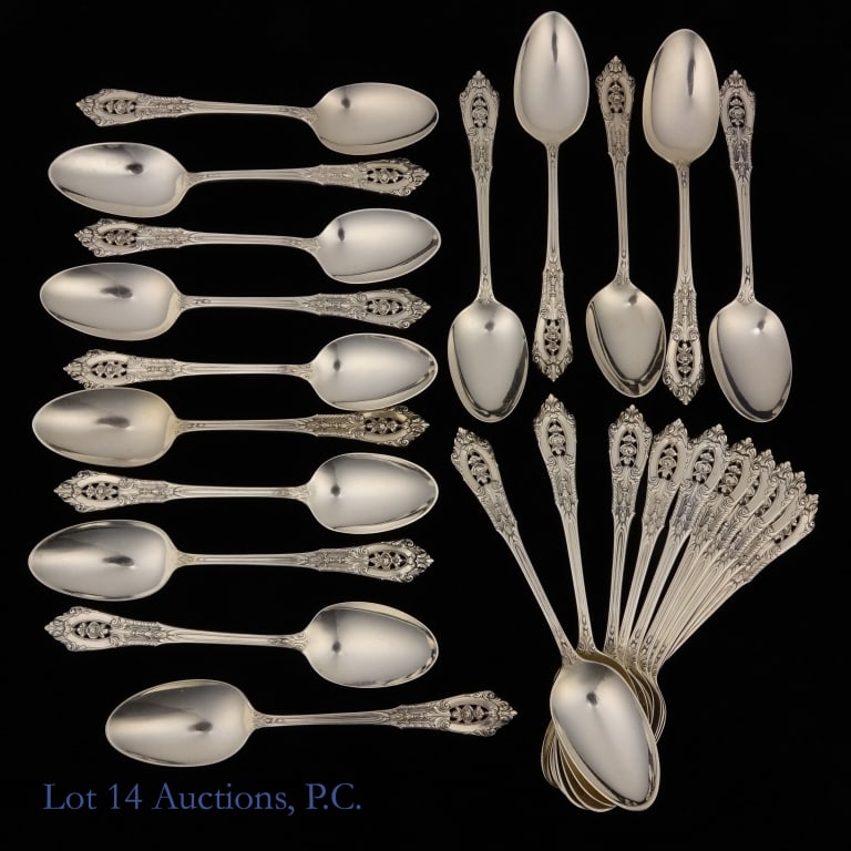 Wallace Sterling Silver Flatware 90 Piece Set - 2