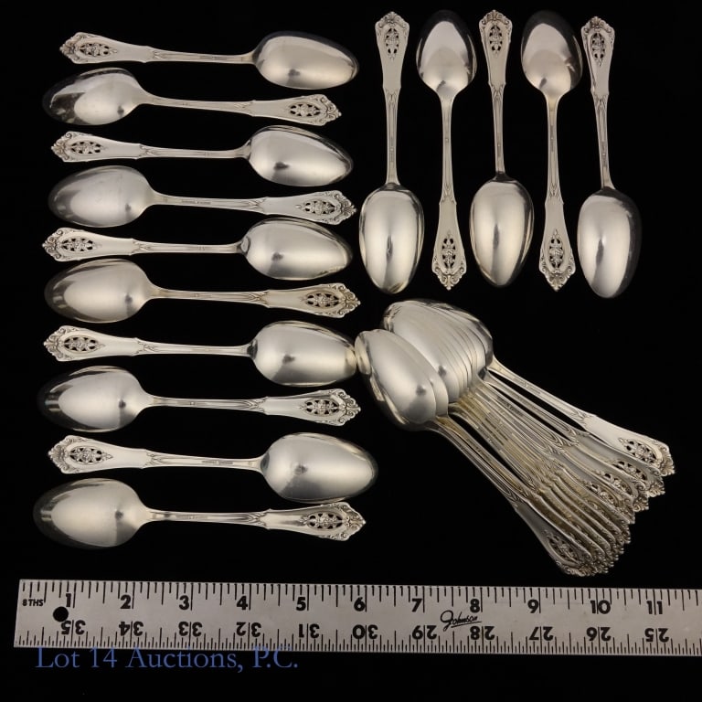 Wallace Sterling Silver Flatware 90 Piece Set - 3