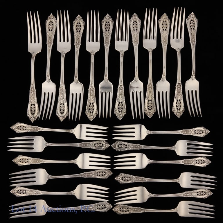 Wallace Sterling Silver Flatware 90 Piece Set - 5