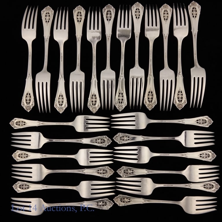 Wallace Sterling Silver Flatware 90 Piece Set - 6