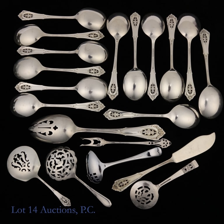 Wallace Sterling Silver Flatware 90 Piece Set - 8