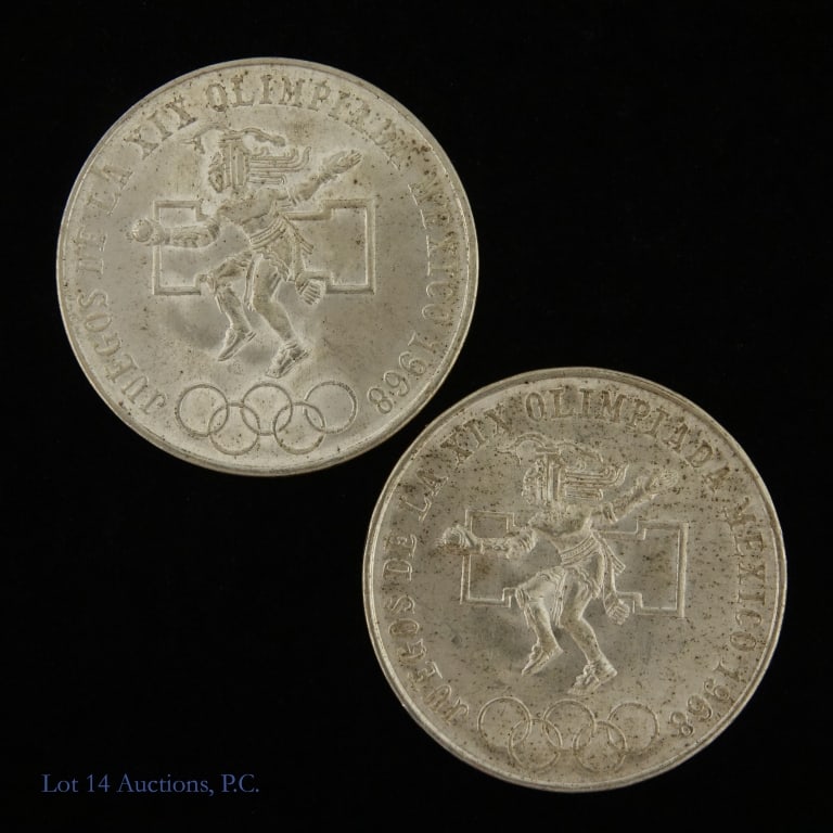 1968 Mexico Silver Olympic 25 Pesos (*CH BU) -2 (1 of 2)