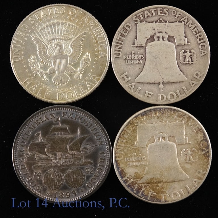 Various US 90%-Silver Half Dollars (4) - 2