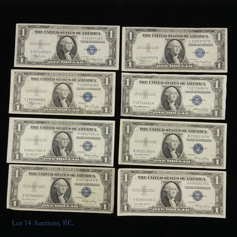 1935 USA $1 Silver Certificates - Blue Shield (12) (1 of 4)
