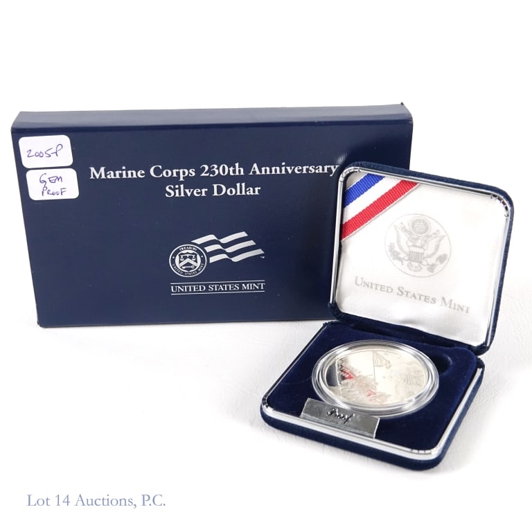 2005 (P) US Marine Corps Silver Proof $1 (DCAM) (1 of 4)