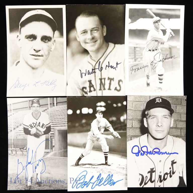 Signed Baseball Player Postcards (12) - 2