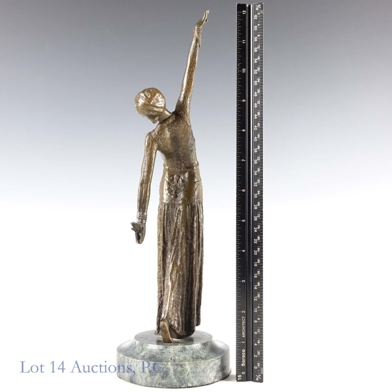 Chiparus Bronze Deco Dancer - 2