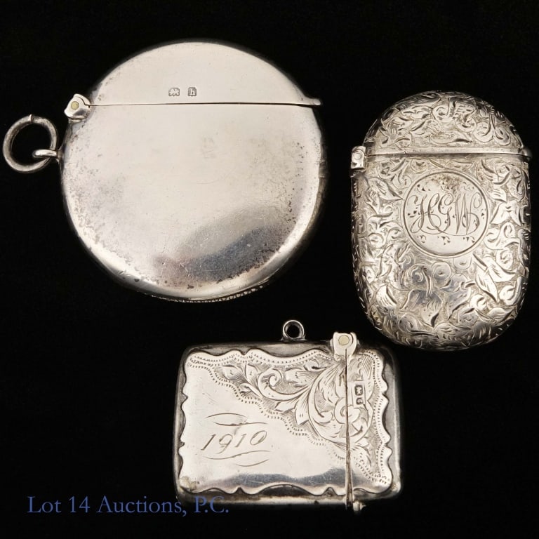 Antique Sterling Silver Vesta Cases / Match Safes (1 of 8)
