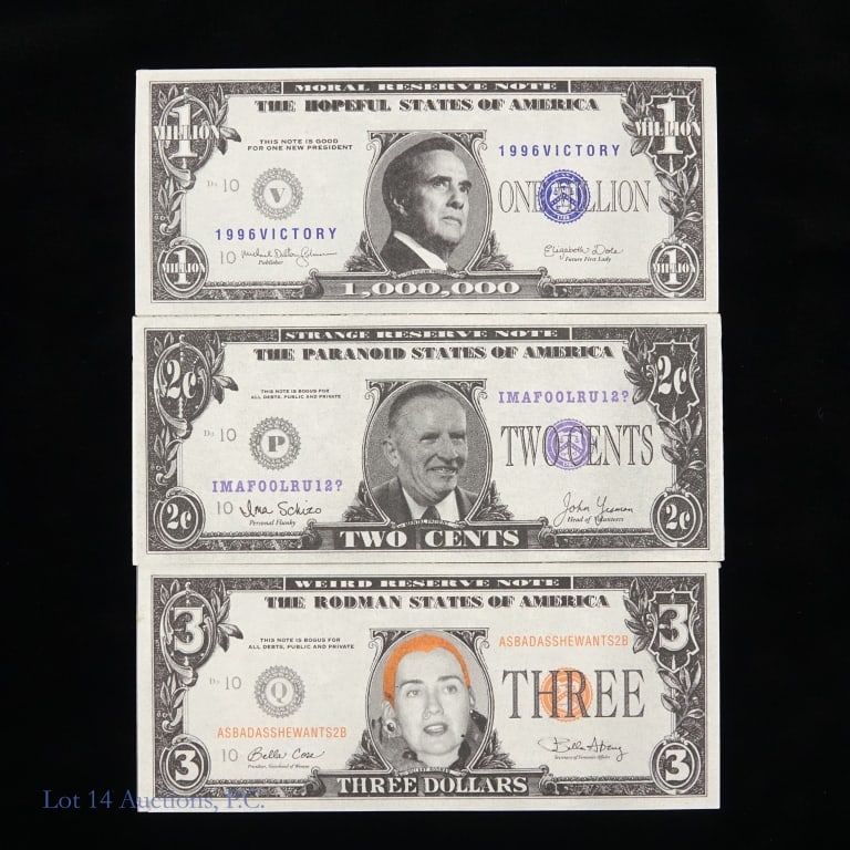 1996 US Pres. Camp. Items (5 pd / 75 Notes) - 2