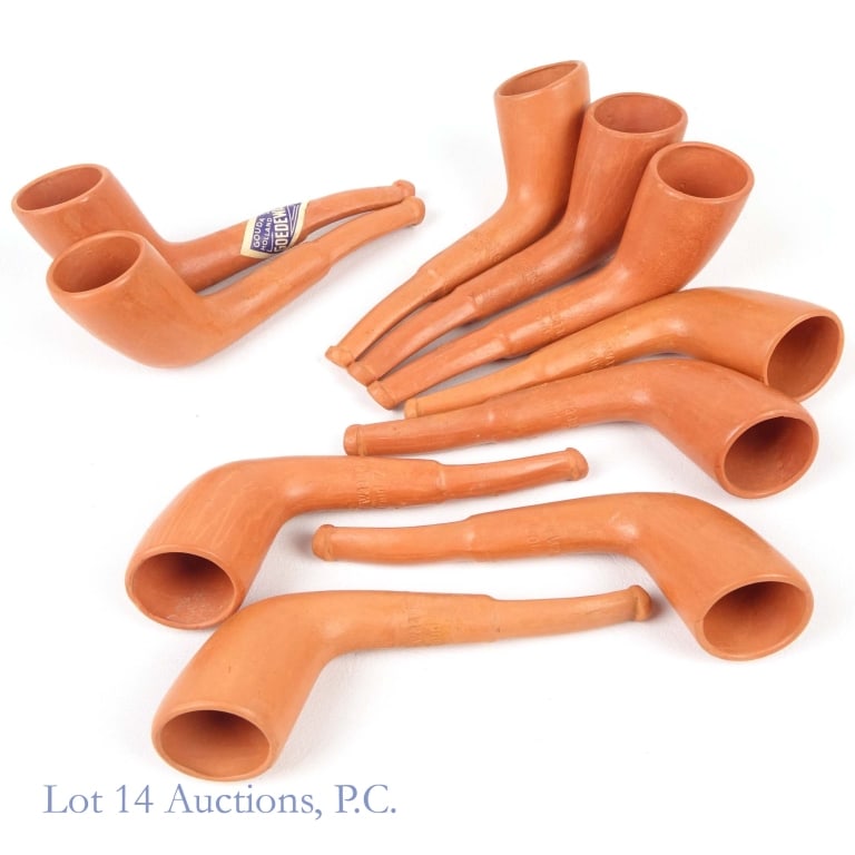 Goedewaagen 4" Clay Tobacco Pipes, Unsmoked (10) (1 of 6)