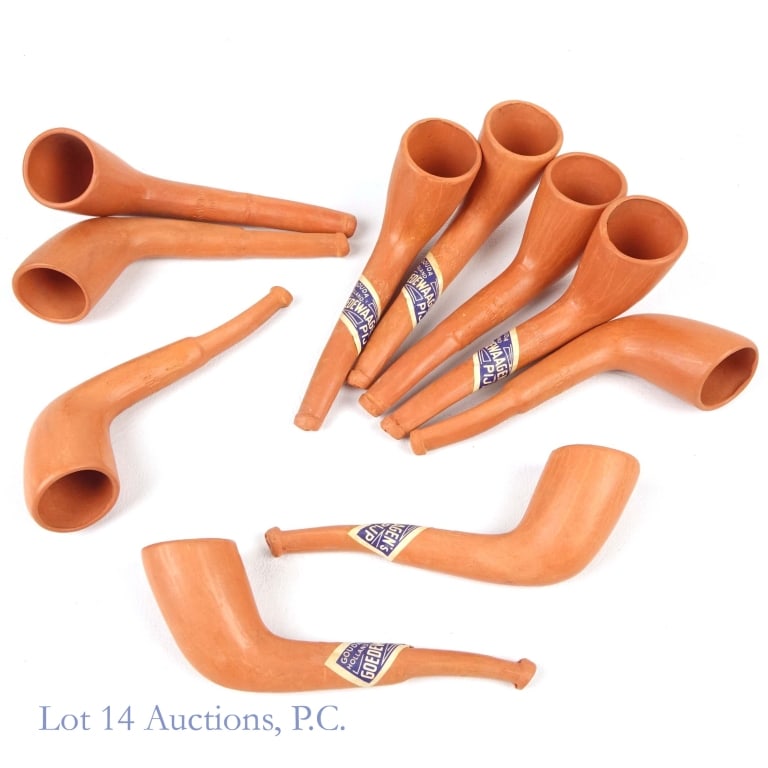 Goedewaagen 4" Clay Tobacco Pipes, Unsmoked (10) (1 of 6)