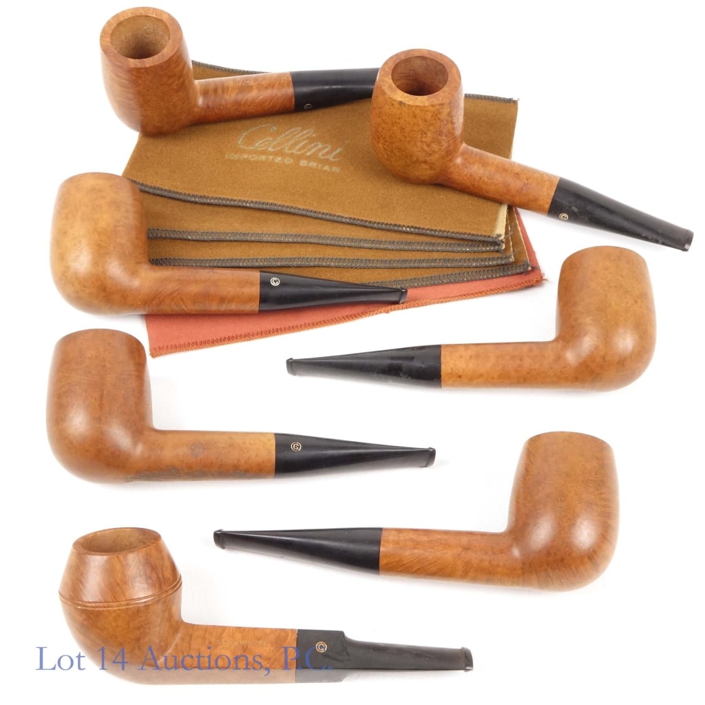 Colossal Cellini Tobacco Pipes, Unused (7) (1 of 8)