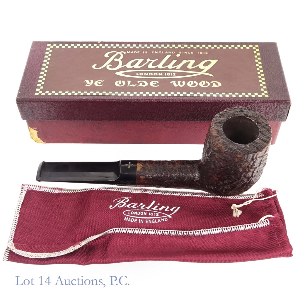 Barling Giant Shell 442 Pipe, NIB: Barling Giant Shell 442 Pipe, NIB . A new in box Barling, Ye Olde Wood, 442 Fossil tobacco pipe. Notations on box include: Giant Shell B, Denture Bit. Item is unused and in original packaging. Total l