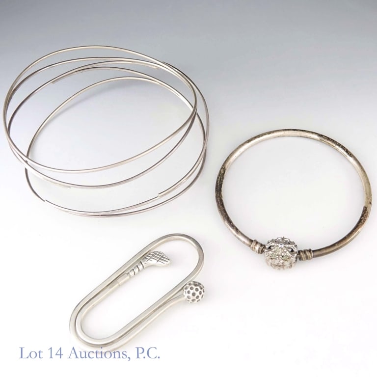 Various Sterling Silver Jewelry, Tableware - 4