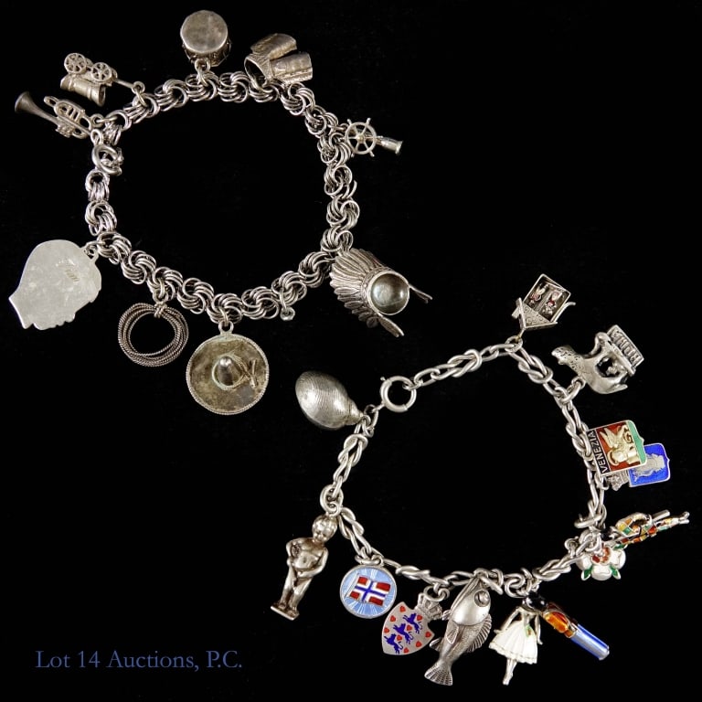 Sterling Silver Charm Bracelets - 2