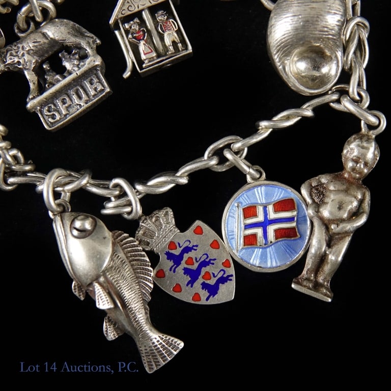 Sterling Silver Charm Bracelets - 5