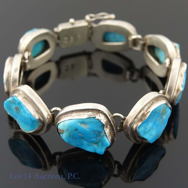 Silver and Turquoise Bracelets (2) - 4