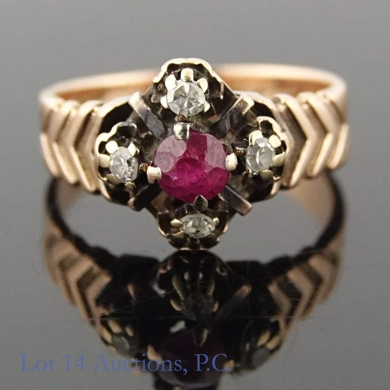 10k(?) Rose Gold Ring - 2
