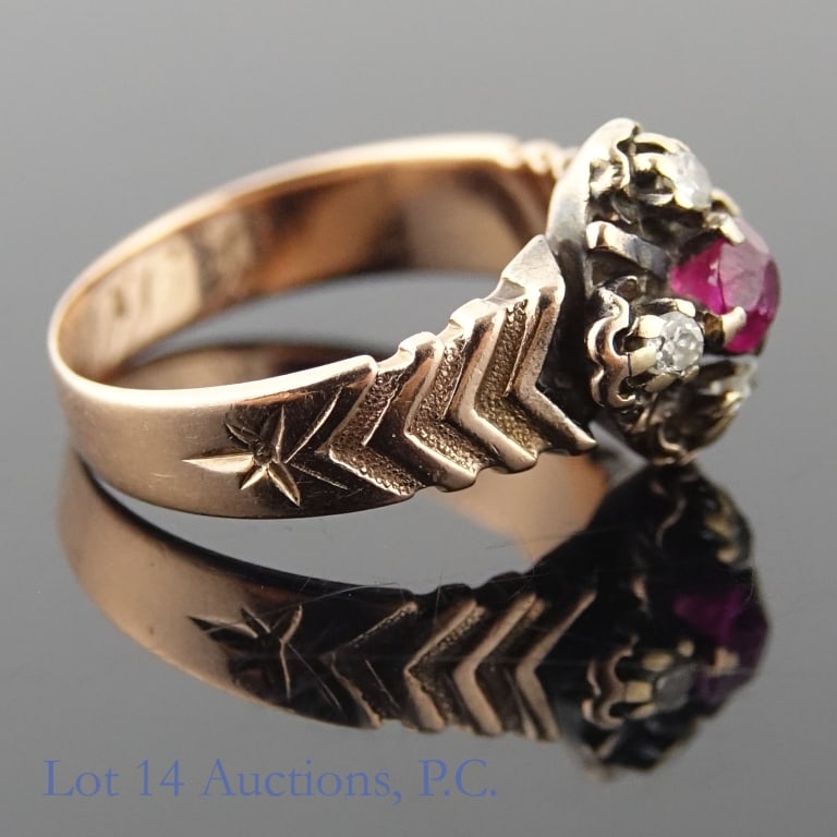 10k(?) Rose Gold Ring - 3
