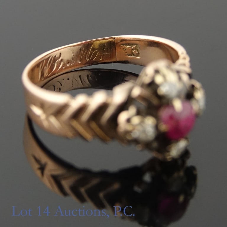 10k(?) Rose Gold Ring - 5